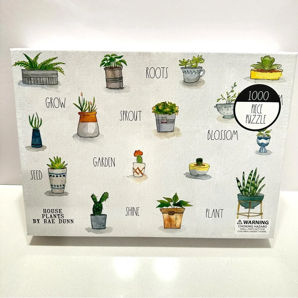 NEW SEALED‎ Rae Dunn 1000 piece puzzle Houseplants Succulents Cactus 27” x 20”